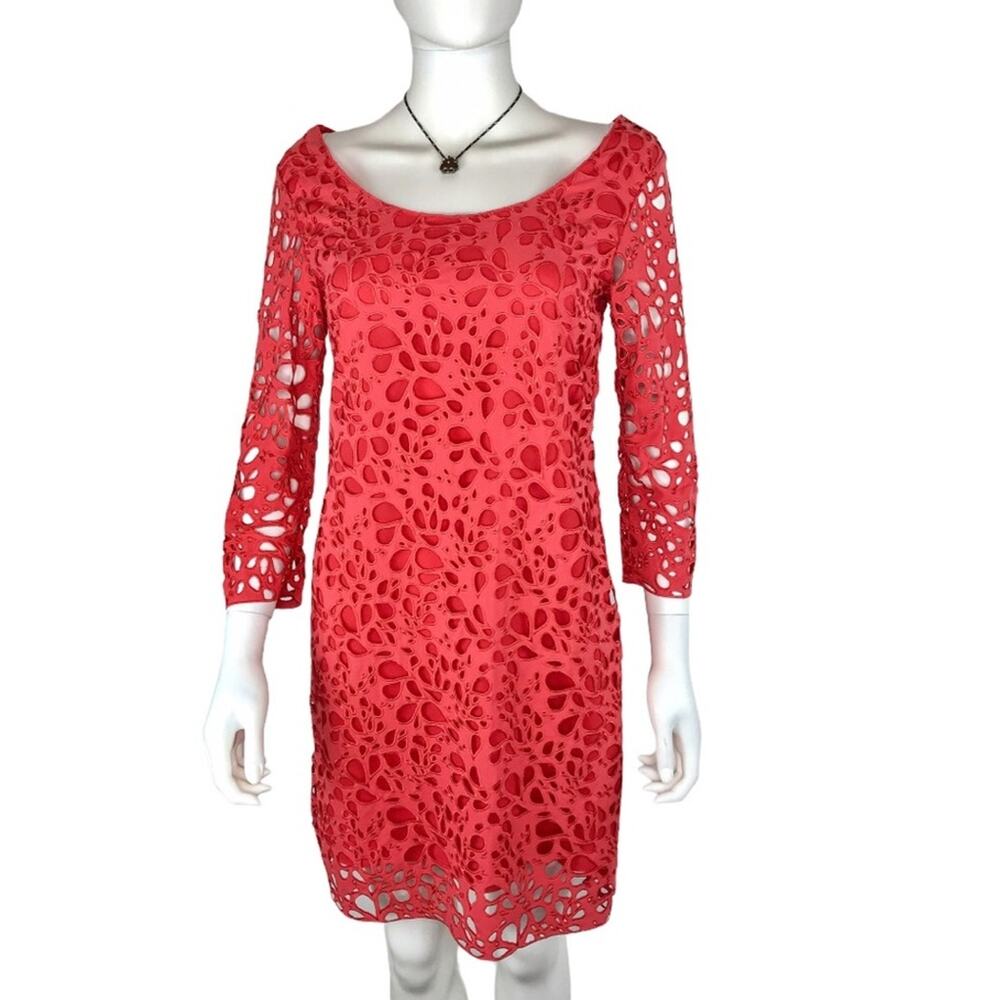 Catherine Malandrino NEW Fiji Silk Lace Red Dress